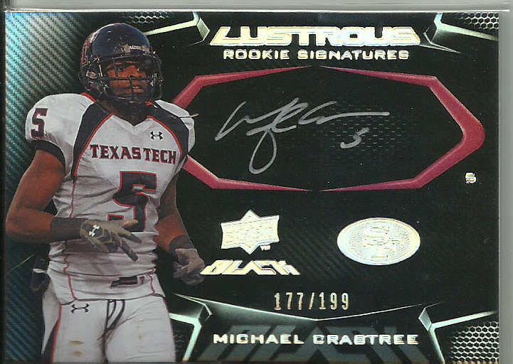 Michael Crabtree Upper Deck Black #124 Autograph