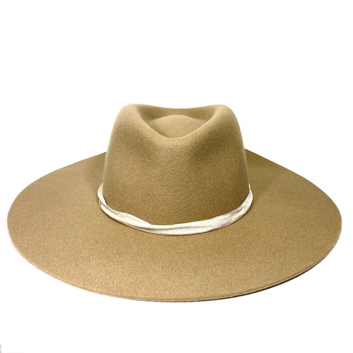 RAG BONE Womens Florence Wool Felt Fedora Hat Camel Beige (MSRP $295)