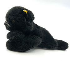 Steiff Cosy Black Panther Plush 28cm 11in ID Button 1980s Leopard Vtg Cuddly