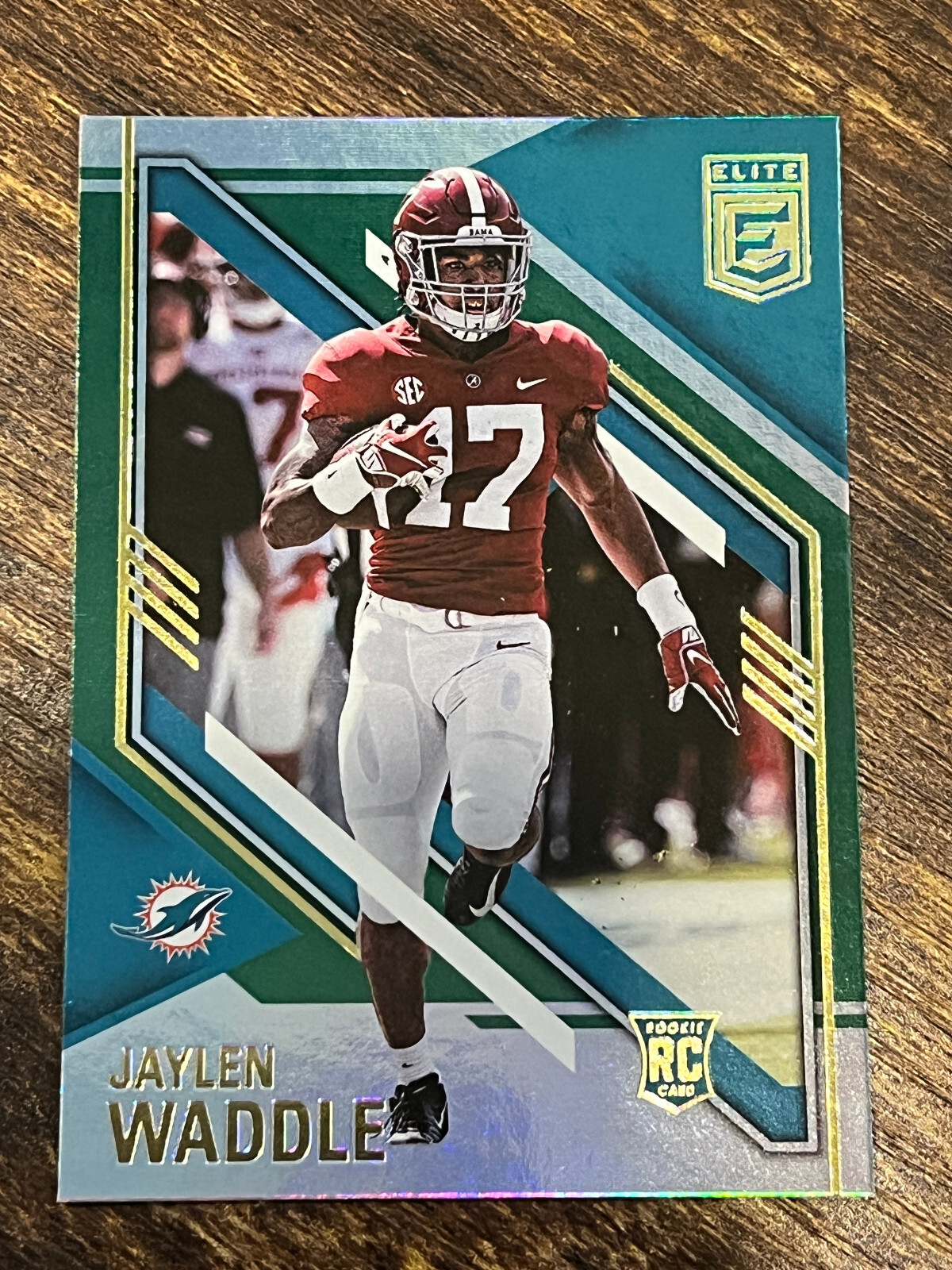 2021 Panini Donruss Elite Rookies Green Jaylen Waddle #122 Rookie RC