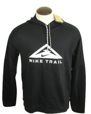 Men's Nike Trail Magic Hour Hoodie PO Sweatshirt Black White Size Medium NWT