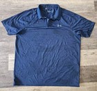 Under Armour Men's Polo Shirt Nylon/Elastane Blend 1358804, Blue, Large
