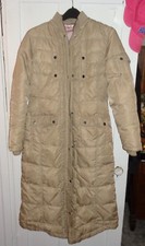 Triple Five Women's Beige Long Puffy Down Feather Jacket Size Small