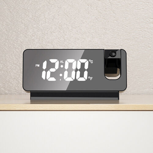 Rotation Projection Alarm Clock On Ceiling Indoor Outdoor LED Mirror Display - Picture 1 of 13
