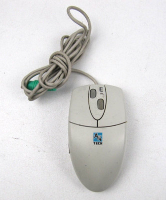 A4Tech Mouse Wired Corded PS/2 PS2 Scroll Wheel Trackball Beige WWW-23 Retro