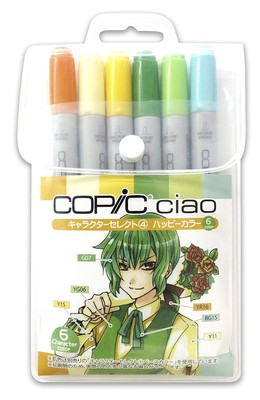 Copic ciao 6 colors set Character select Happy colors