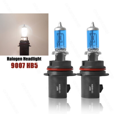 Combo 9007 HB5 Halogen Headlight Bulbs High Low Beam 4200K Warm White Bright 2X