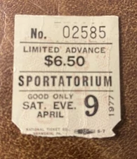 BOSTON/JOHN MILES RARE CONCERT TICKET STUB PEMBROKE PINES, FL 04/09/1977