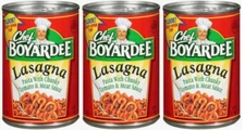 Chef Boyardee Lasagna Pasta in Tomato & Meat Sauce (3 Pack) 15 oz Cans