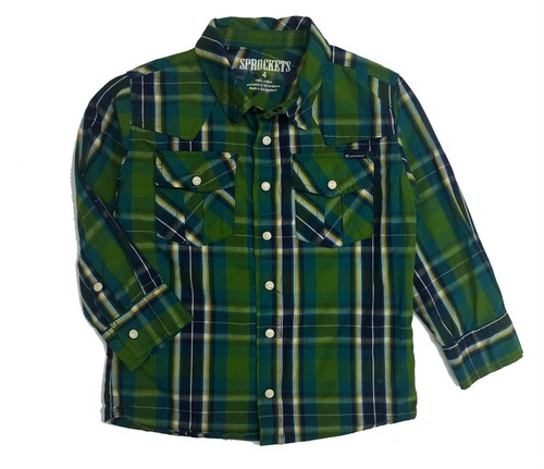 Western Plaid Shirt Boys Long Sleeve Pearl Snap Baby Size 5 6 Kid Clearance New - Picture 9 of 9