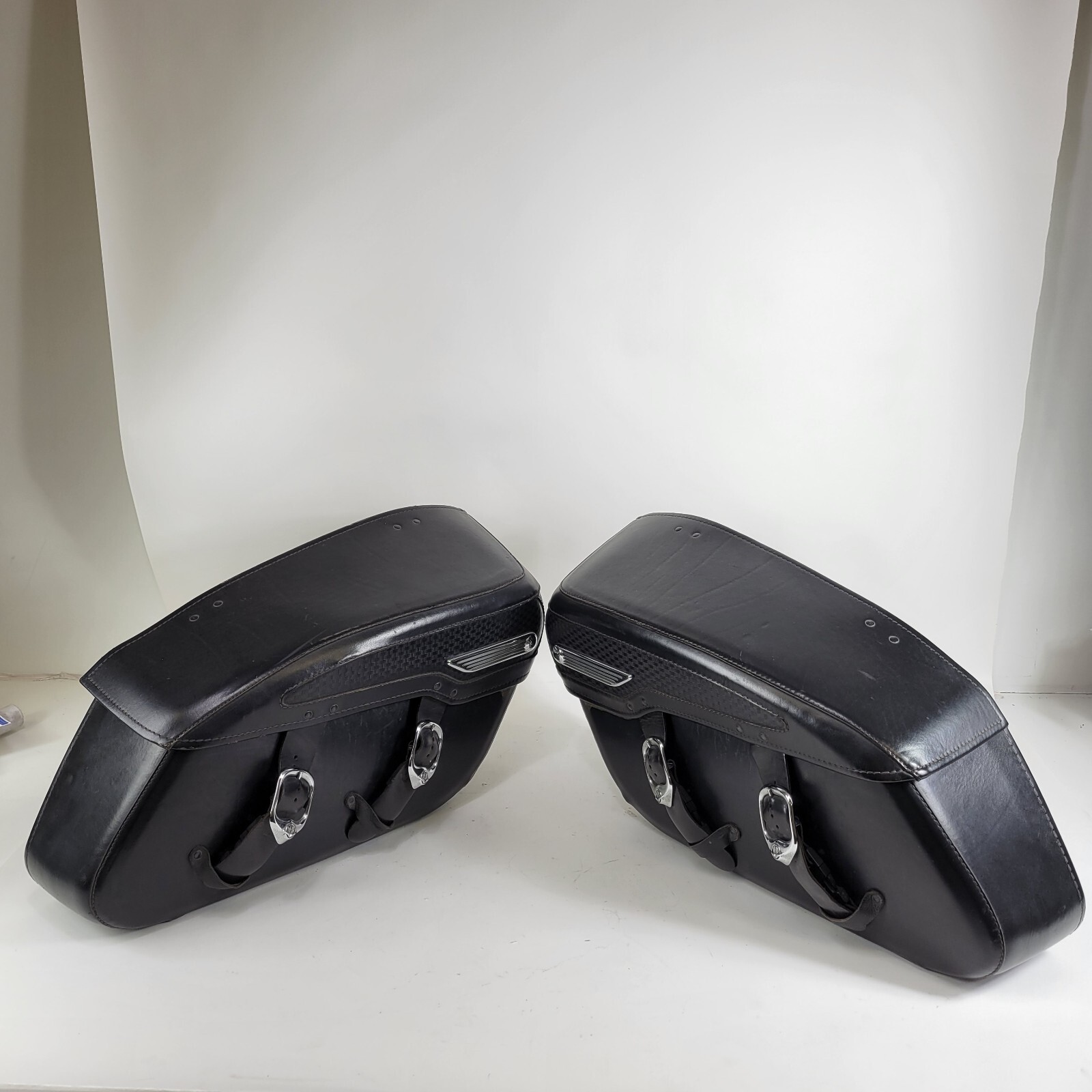 Genuine 19972008 Harley Davidson Road King Leather Saddlebags eBay