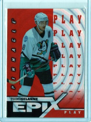 1997-98 Pinnacle Teemu Selanne Epix Orange Play Anaheim HOF