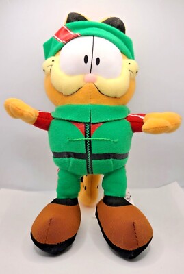 Garfield Cat Suction Cup Window Clinger Christmas Elf Plush