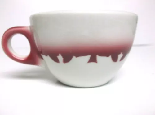 Vtg Restaurant Ware Coffee Cup Jackson China Mercury Pattern Red Falls Creek PA