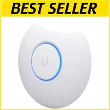 High-Performance UniFi MU-MIMO Access Point for 200+ Users – 6.3” Compact Design