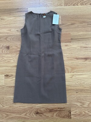Giorgio's Palm Beach  Stretch Round Neck Dress Brown  Italy   Size 46