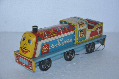 Vintage 786 Sona Bangla Desh Wind Up Litho Train Tin Toy