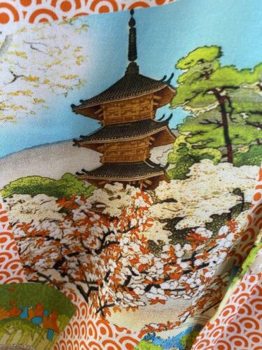 Gitman Bros Shirt Mens Large Multi Button Up USA Rayon Vintage Oriental Chinese - Picture 10 of 18