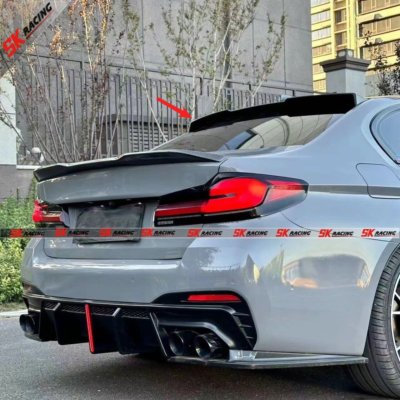  G30/G38 5シリーズ Mタイプ リアコーナーカバー スポーティ For 2018-2022 BMW 5 series G30 G38 Gloss Black M5 Rear Roof