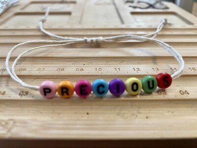 Unique, One Of A Kind Letter Friendship Bracelet, Custom Made, Adjustable Strap