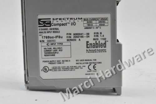 Spectrum Controls 1769sc-IF8u/A CompactLogix 8/4-P ingresso analogico - Foto 2 di 21
