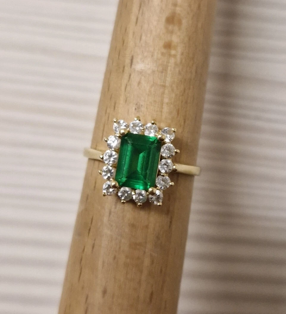 Diamonique emerald best sale rings