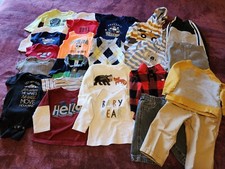 24pc Baby Boys 6-9 months LOT OF CLOTHES Shirts Pants Outfits 5