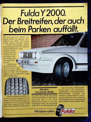 VW Golf 1 GTI und Fulda Y 2000, originale Werbung aus 1982