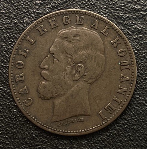 Moneda de cobre Rumania 5 Bani 1884-B en muy buen estado - Imagen 9 de 10