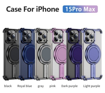 Rimless Magnetic Metal Frameless Bumper Case For iPhone Pro Max 15 14 13 12 14+