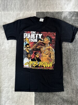 Chris Brown THE PARTY TOUR Tシャツ VINTAGE Chris Brown T Shirt Tee Black Size Small The Party Tour