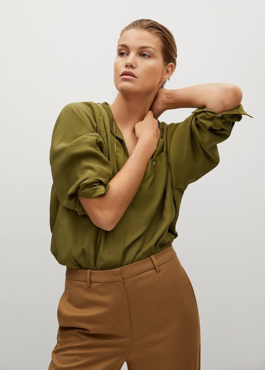 BNWT Mango Womens Pocket Flowy shirt UK Size 8(S) RRP: £35.99 image 7