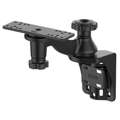 RAM Mount Vertical Bent Swing Arm with Rectangular Post Plate RAM-109VU