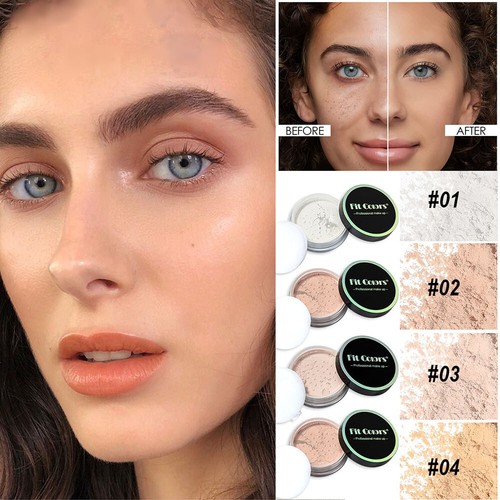 Korean Loose Powder Full Brightening Concealer Mineral Face Foundation Cosmetic^ - Picture 5 of 21