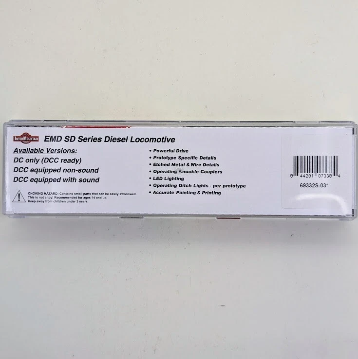 InterMountain 69332S-03 N Scale SD40-2 Locomotive w/Sound - KCS Gray # 647 - Image 2 of 3