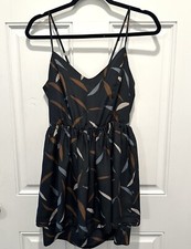 Anthropologie Greylin Womens Mini Dress Medium Strap Back Zip Cut Out Summer