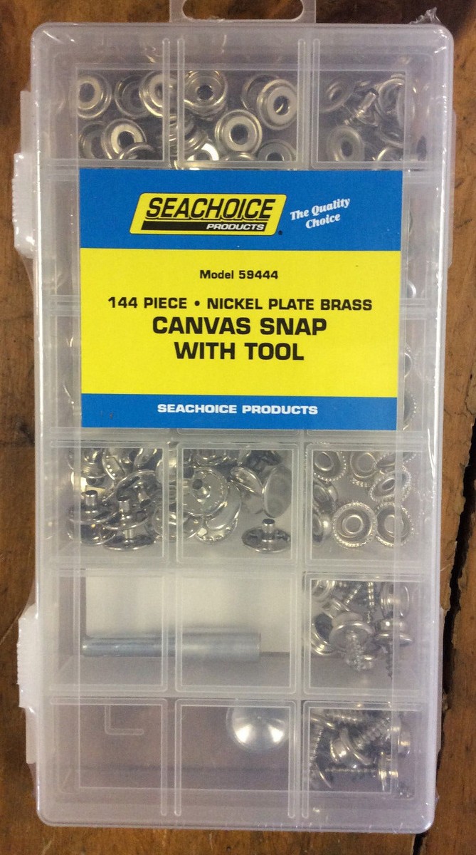 144 Piece Seachoice Marine Canvas Cover Snaps Snap Tool Repair KIT