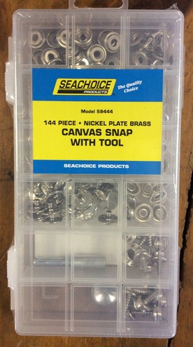 144 Piece Seachoice Marine Canvas Cover Snaps Snap Tool Repair KIT & Tool 59444 - Picture 1 of 2