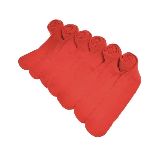 6 pares de medias cálidas de invierno Angelina para niñas, uniformes escolares rojas ajustadas pequeñas Foto 2 de 4