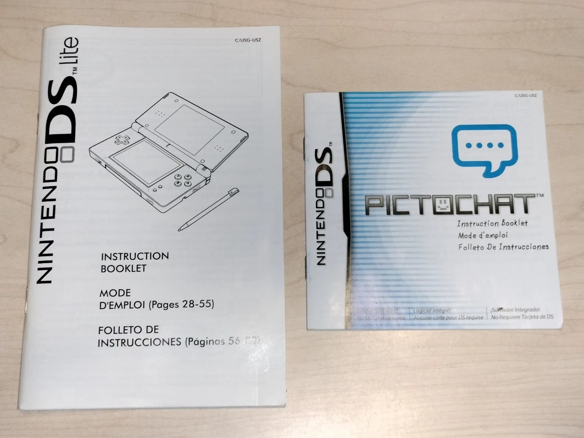 DS Lite Manual Nintendo DS Manuals, Inserts & Box Art for sale | eBay