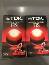 2 New Sealed TDK Premium Quality HS T-160 8 Hr Blank VHS Video Cassette Tapes