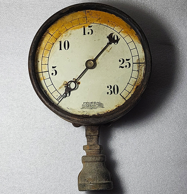 #ad Federal Warranted 0 30 Pressure Gauge 2in Face 1 4in Side Bottom Mount $30.00