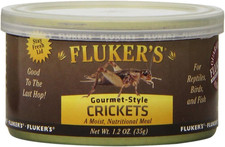 Fluker's Gourmet Canned Crickets Reptile Bird Fish Food 1.2 Oz