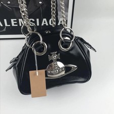 Vivienne Westwood Orb Chain Shoulder Bag Black outlet New JAPAN ZJ