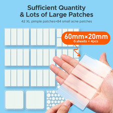 Large Pimple Patches for Face, 7 Sizes XL Acne Patches, Big Hydrocolloid Band...