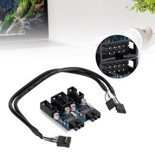 9 Pin USB Header Male 1 to 4 Female Motherboard Extension Connector Extender