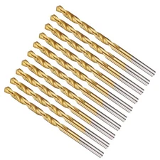 METALLIXITY Drill Bit 5/32 10Pcs, 4241 High-Speed Steel Straight Shank Titani...