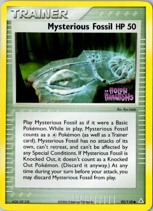 Mysterious Fossil - 92/110 - Holon Phantoms - Common - LP