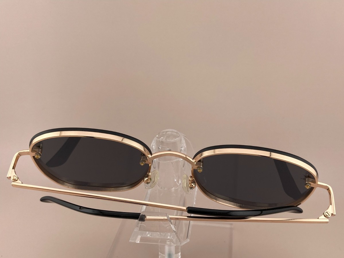 Quay Australia Jezabell Round Sunglasses 126 Gold Brown Frames Lenses Retro Quay Australia JEZABELL Oversized Round Sunglasses - Gold  main image 4