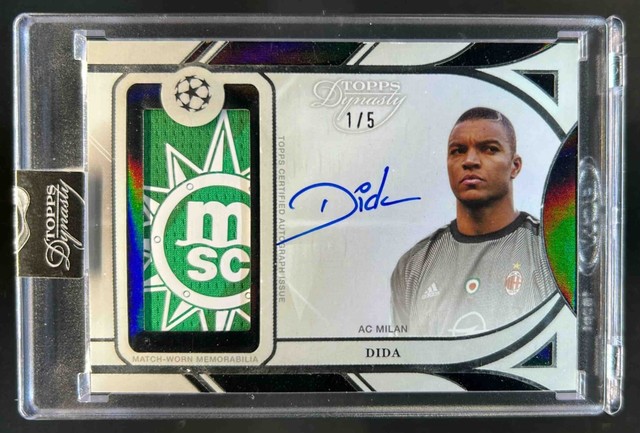 2024-25 Topps Dynasty UEFA Dida Patch Auto Black #/5 Milan